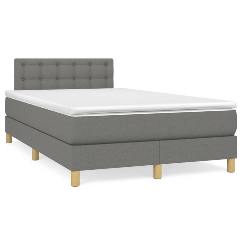 Łóżko kontynentalne WaszeMeble 120x190 cm ciemnoszare WM-3269801 1 szt.