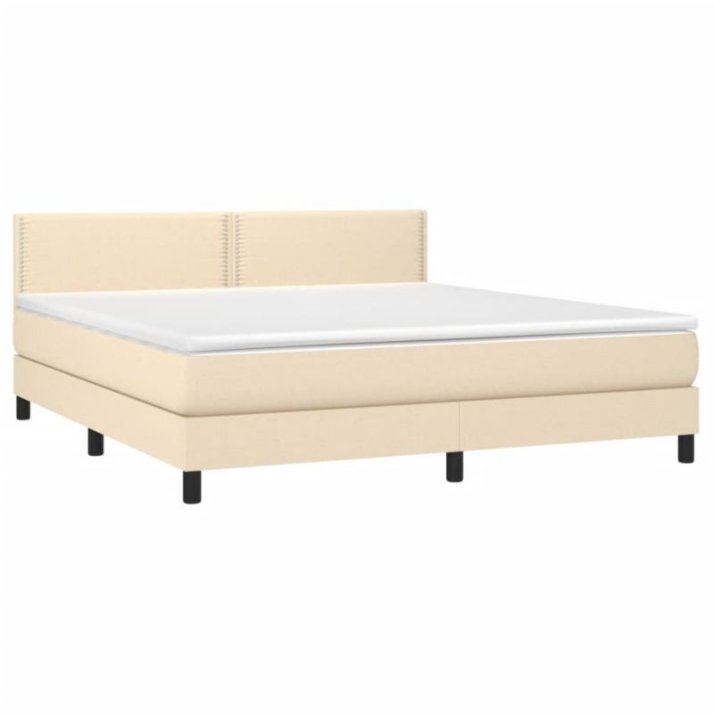 Łóżko kontynentalne WaszeMeble 180x200 cm kremowe WM-3133098 1 szt.