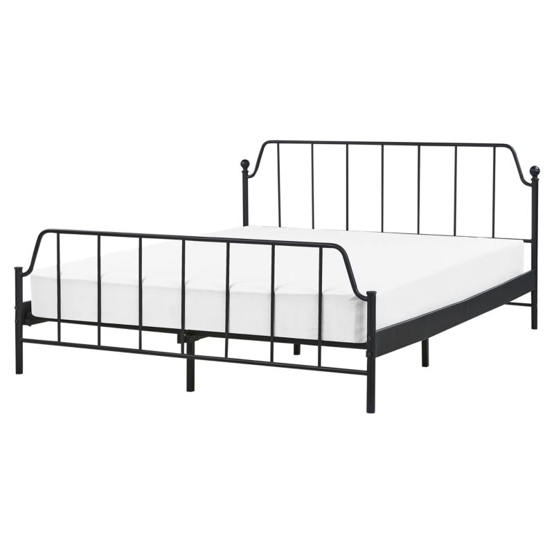 Łóżko Metal Mauressac 160 x 200 cm Czarny 1 szt.