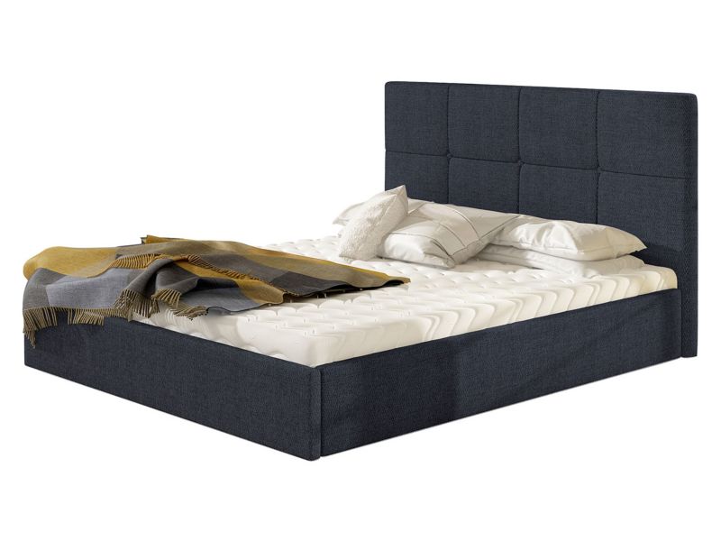 Łóżko tapicerowane MIRJAN 24 Allatessa Duo 160x200 niebieski jeans 1 szt.