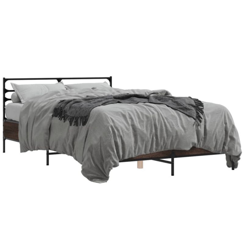 Łóżko metalowe WaszeMeble 135x190 cm brązowy WM-3280076 1 szt.