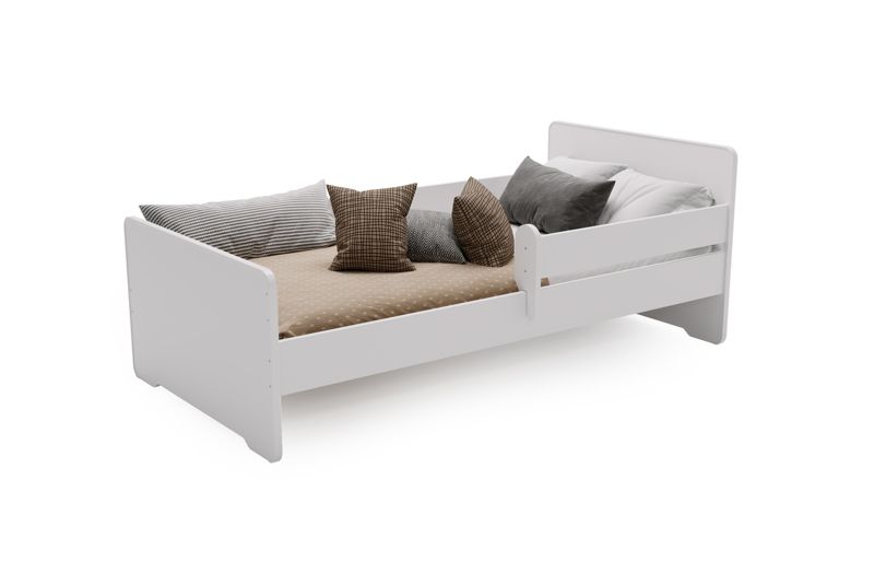 Łóżko dziecięce Kobi Max 140x70 cm białe z barierką 1 szt.