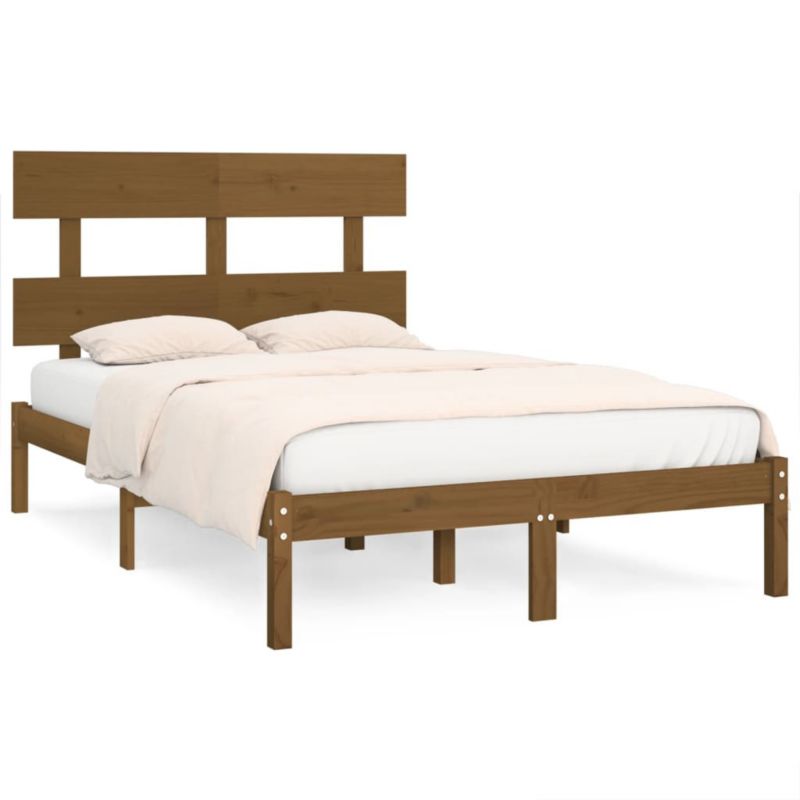 Łóżko drewniane WaszeMeble 200x200 cm brąz WM-3104696 1 szt.