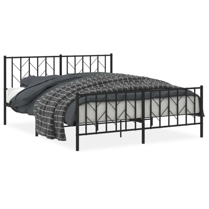 Łóżko metalowe WaszeMeble 160x200 cm czarny WM-374458 1 szt.