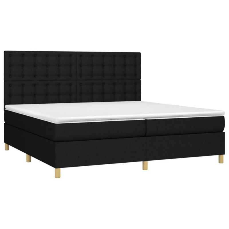 Łóżko kontynentalne WaszeMeble 200x200 cm czarne WM-3135783 1 szt.