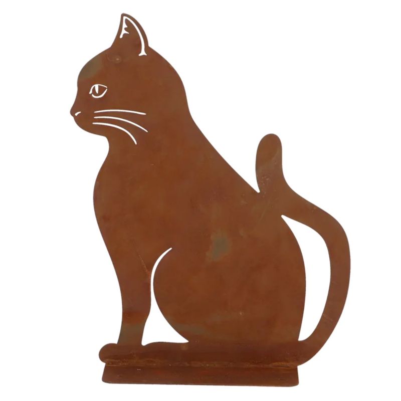 Figurka ogrodowa Esschert Design kot stal corten 30x23,7x10 cm 1 szt.
