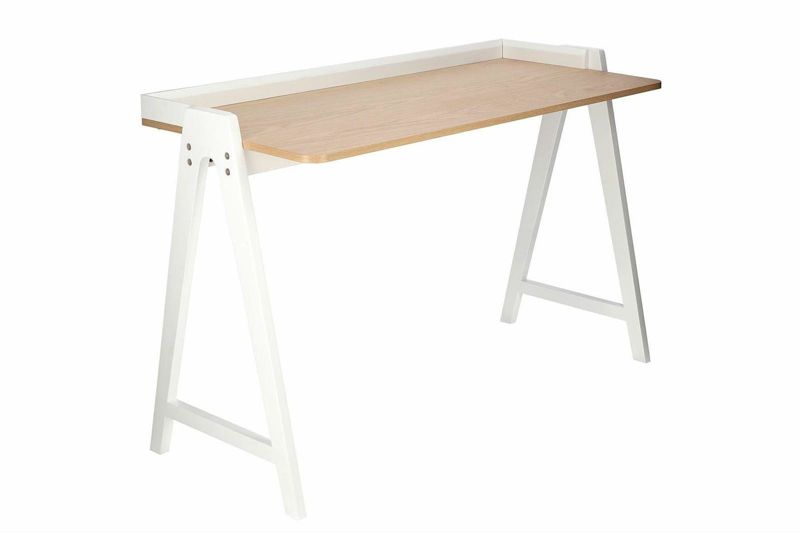 Biurko Malmo INTESI białe skandynawskie do pracy z szerokim blatem 123 cm 1 szt.