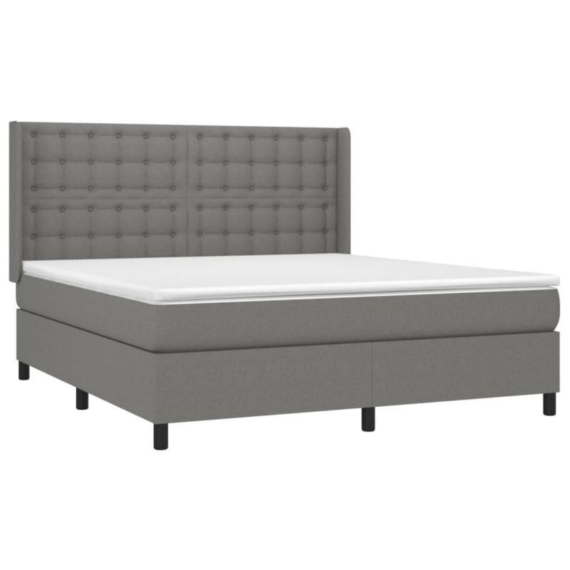 Łóżko kontynentalne WaszeMeble 180x200 cm ciemnoszara WM-3138654 1 szt.