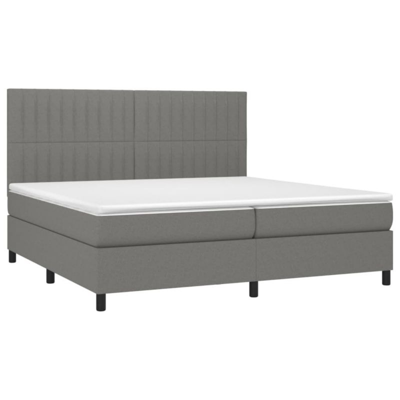 Łóżko kontynentalne WaszeMeble 200x200 cm ciemnoszara WM-3135062 1 szt.