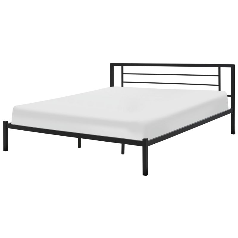 Łóżko Metal Cusset 180 x 200 cm Czarny 1 szt.