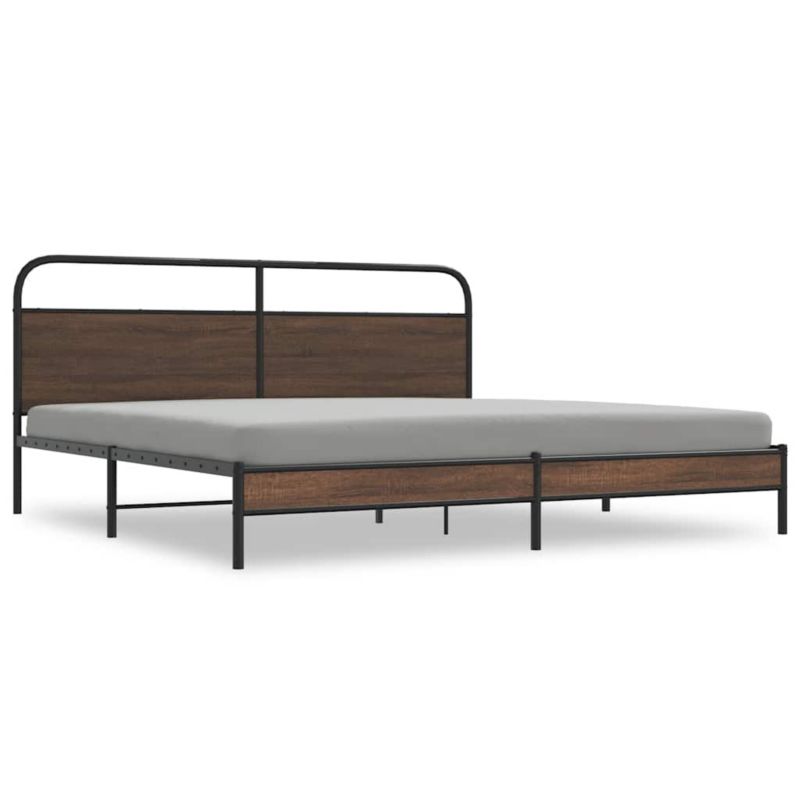 Łóżko metalowe WaszeMeble 193x203 cm brąz WM-3318701 1 szt.