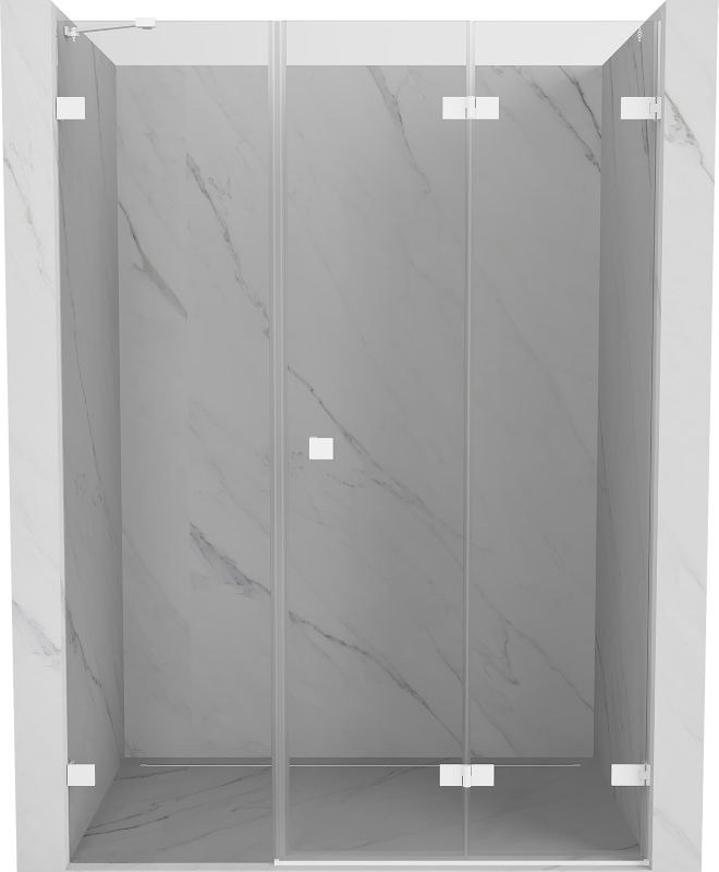 Drzwi prysznicowe składane Mexen Lunar-F białe 120x200 cm 1 szt.