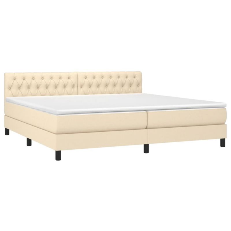 Łóżko kontynentalne WaszeMeble 200x200 cm kremowe WM-3133426 1 szt.