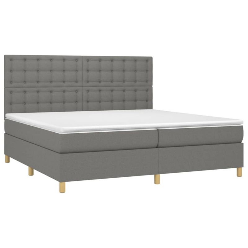 Łóżko kontynentalne WaszeMeble 200x200 cm ciemnoszara WM-3135782 1 szt.