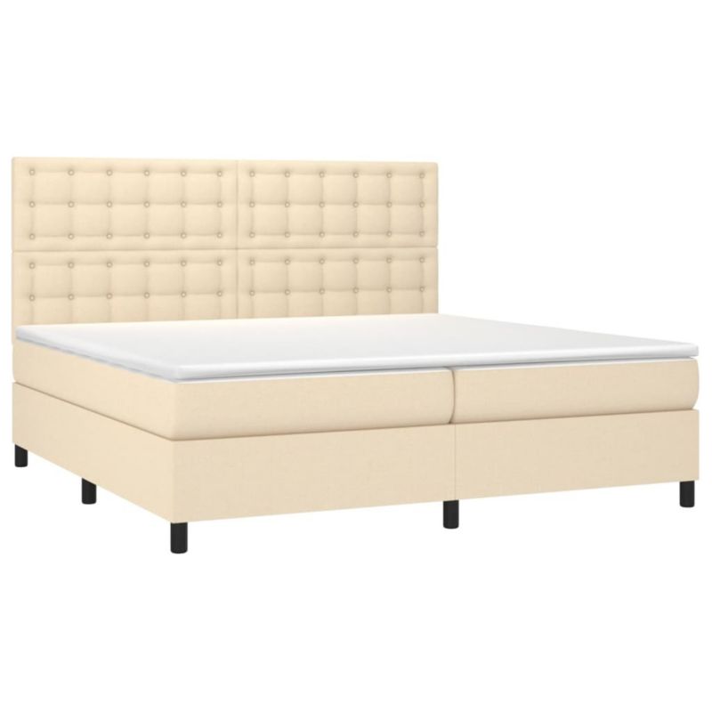 Łóżko kontynentalne WaszeMeble 200x200 cm kremowe WM-3135226 1 szt.