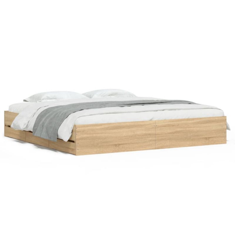 Łóżko drewniane WaszeMeble 160x200 cm brązowe WM-3207261 1 szt.