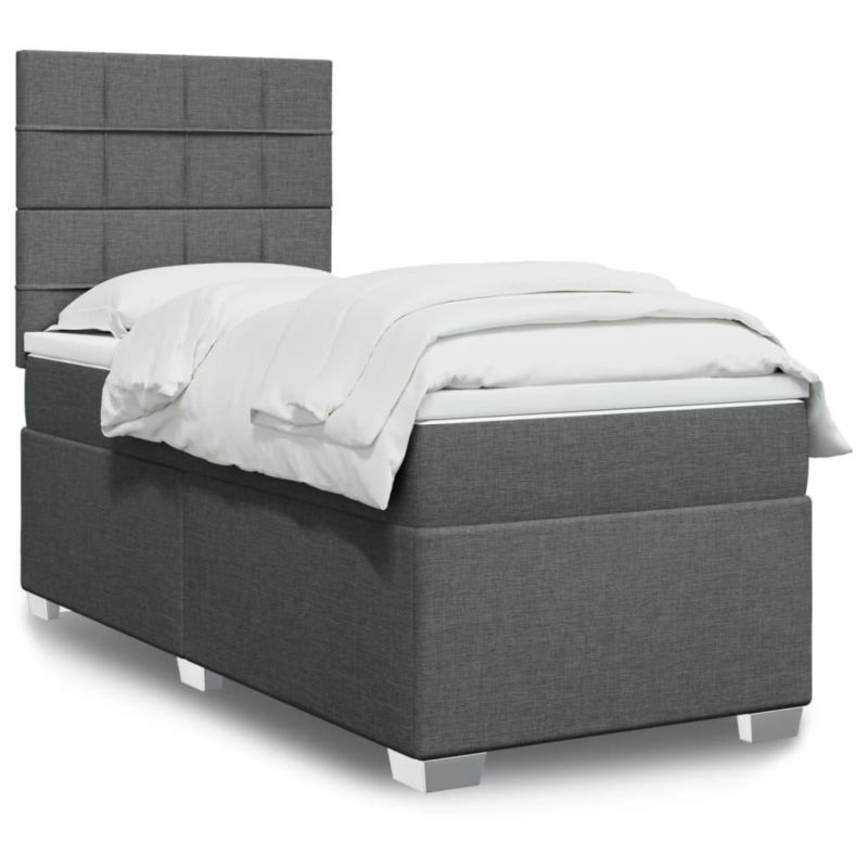 Łóżko kontynentalne WaszeMeble 100x200 cm ciemnoszara WM-3290400 1 szt.