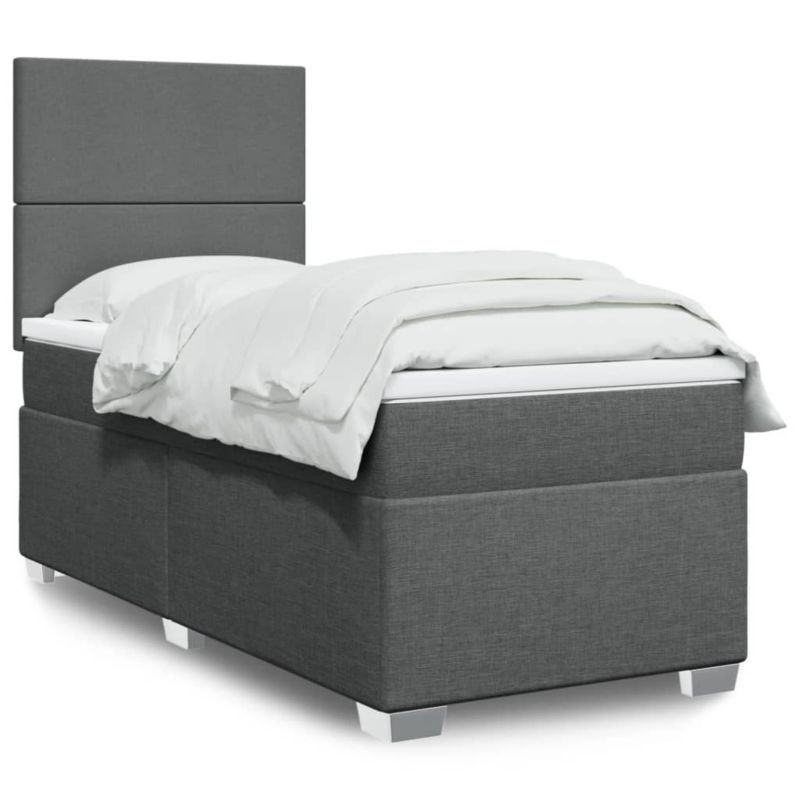 Łóżko kontynentalne WaszeMeble 90x190 cm ciemnoszara WM-3290337 1 szt.