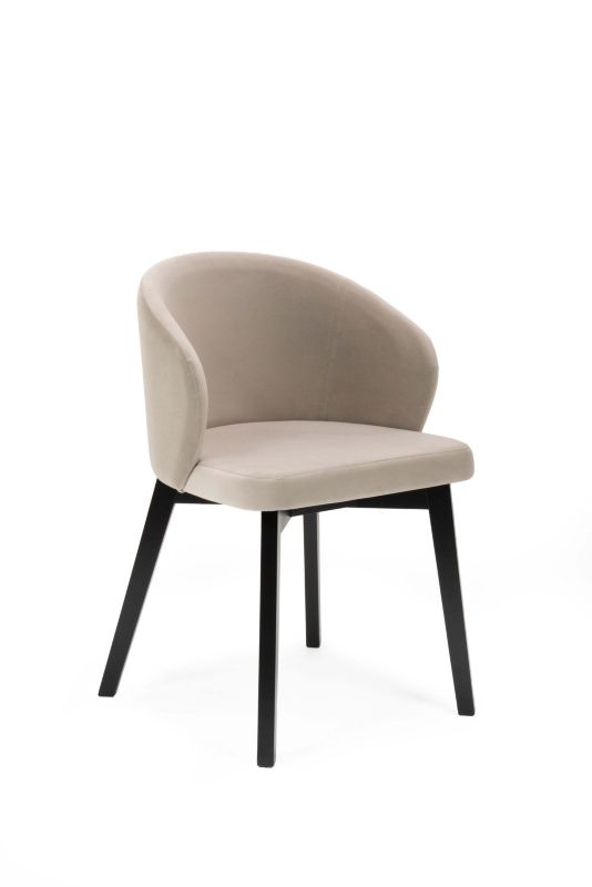 Krzesło tapicerowane Chairline FLAVIO 5 beżowe tkanina Dream 01 czarne nogi 1 szt.