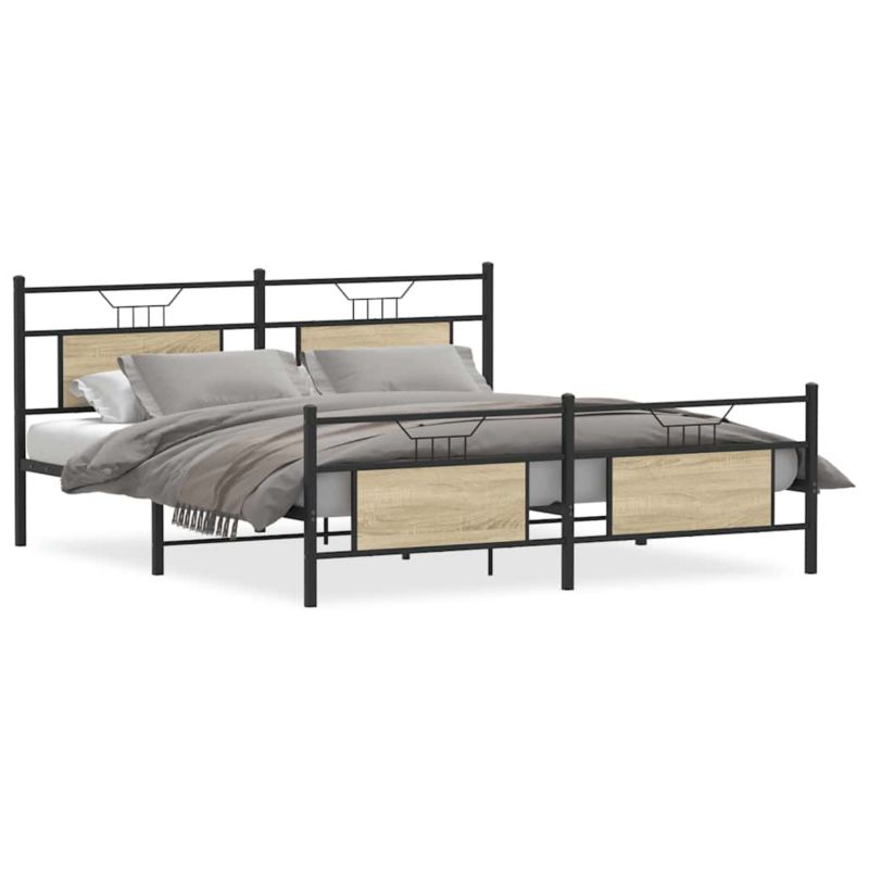 Łóżko metalowe WaszeMeble 180x200 cm brąz WM-3325098 1 szt.
