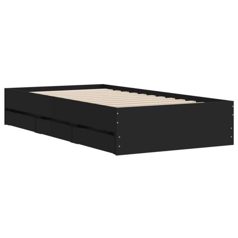 Łóżko drewniane WaszeMeble 75x190 cm czarna WM-3207330 1 szt.