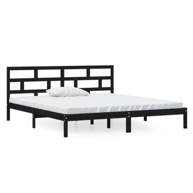 Łóżko drewniane WaszeMeble 140x190 cm czarna WM-3101202 1 szt.