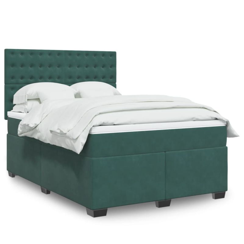 Łóżko z materacem WaszeMeble 140x190 cm zielony WM-3290921 1 szt.