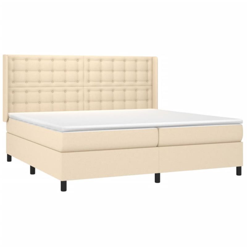 Łóżko kontynentalne WaszeMeble 200x200 cm kremowe WM-3138666 1 szt.