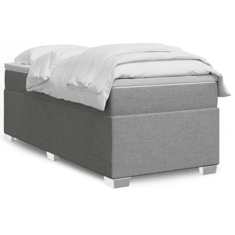 Łóżko kontynentalne WaszeMeble 90x190 cm jasnoszare WM-3285095 1 szt.