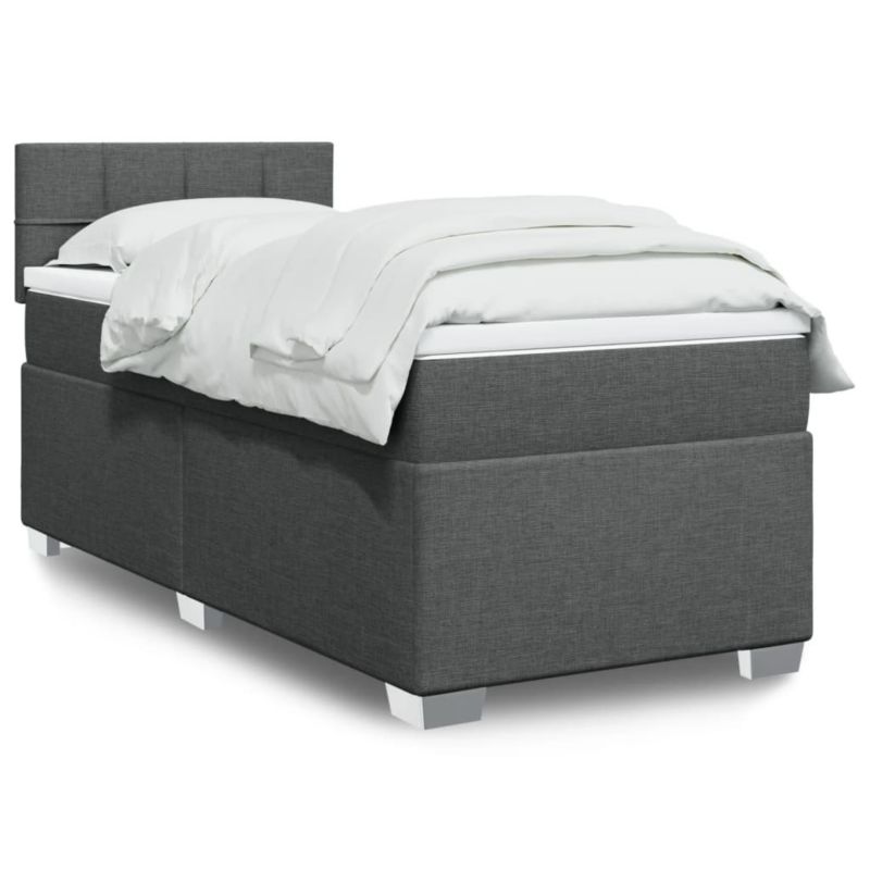 Łóżko kontynentalne WaszeMeble 100x200 cm ciemnoszara WM-3285800 1 szt.