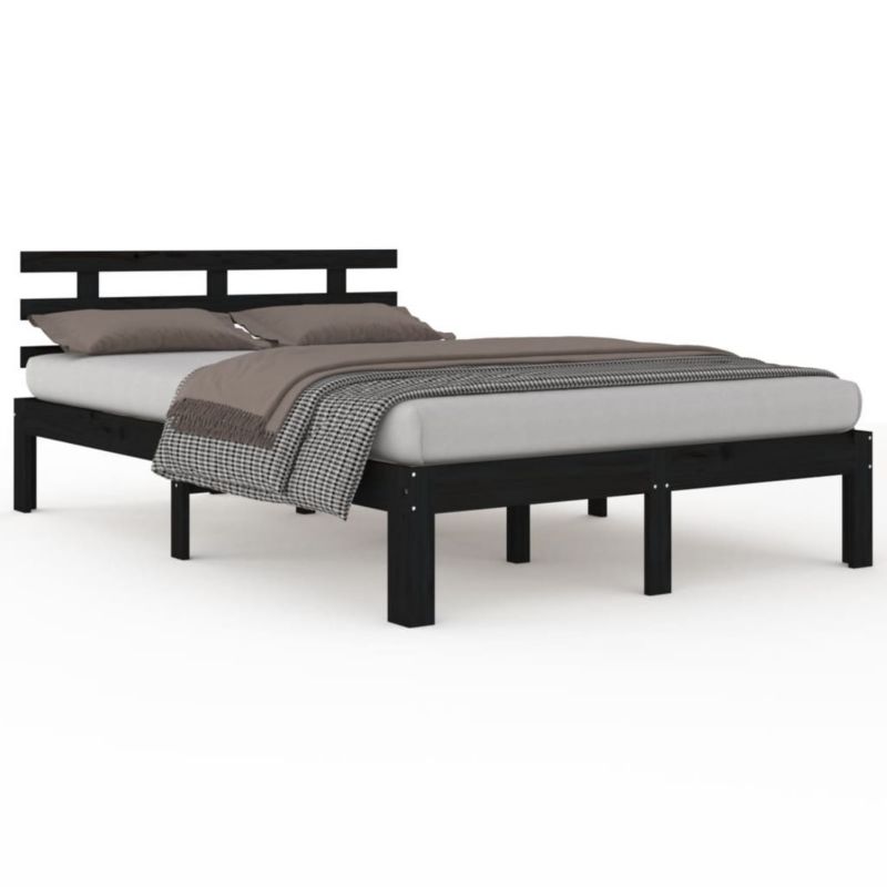 Łóżko drewniane WaszeMeble 200x200 cm czarna WM-814778 1 szt.