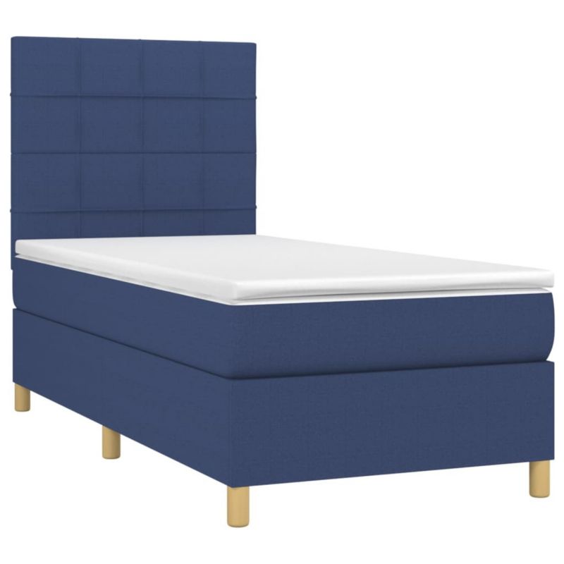 Łóżko kontynentalne WaszeMeble 100x200 cm niebieskie WM-3135419 1 szt.