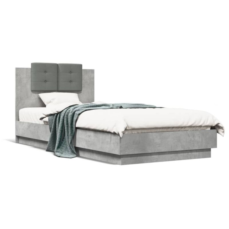 Łóżko tapicerowane WaszeMeble 100x200 cm szarość WM-3209936 1 szt.