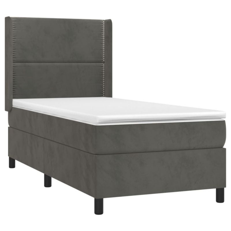 Łóżko kontynentalne WaszeMeble 100x200 cm szary WM-3139488 1 szt.