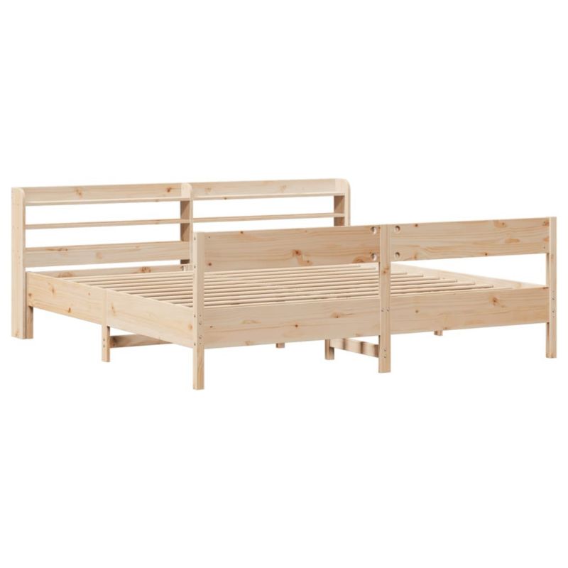 Łóżko drewniane WaszeMeble 180x200 cm brązowe WM-3306918 1 szt.