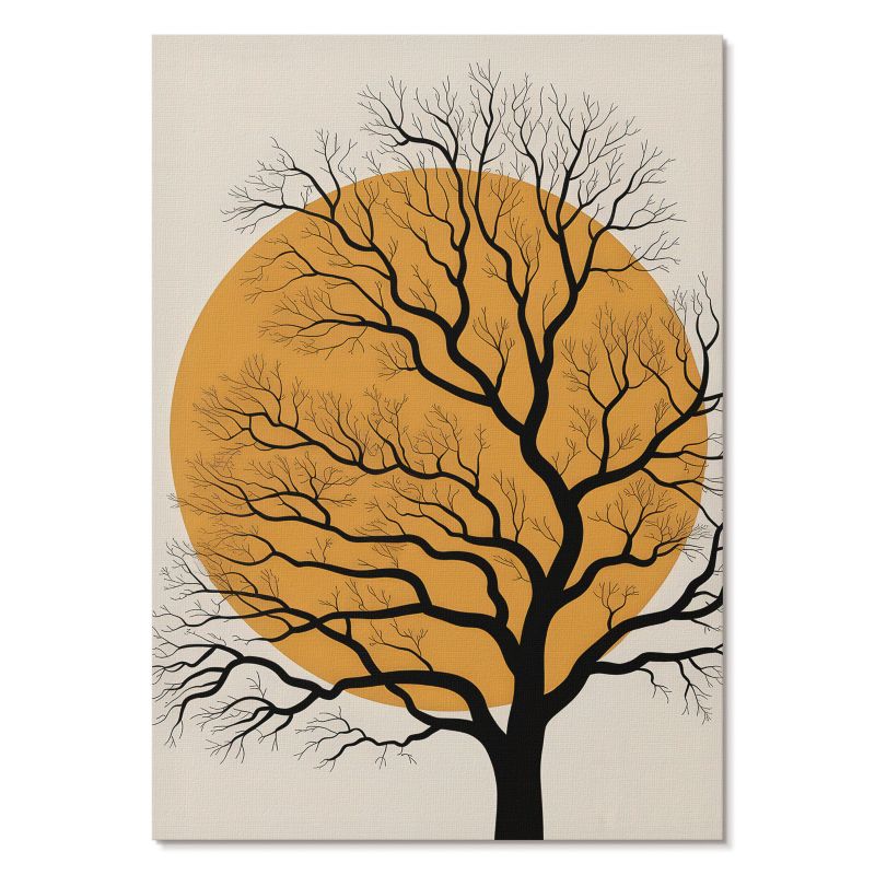 Nowoczesny Plakat na Płótnie Tulup 29,7x42 cm (A3) Abstrakcyjne drzewo Do salonu, biura, sypialni 1 szt.