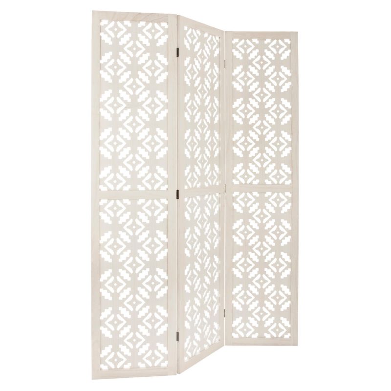 Parawan drewniany Rayan White Atmosphera beżowy 170 x 120 cm 1 szt.