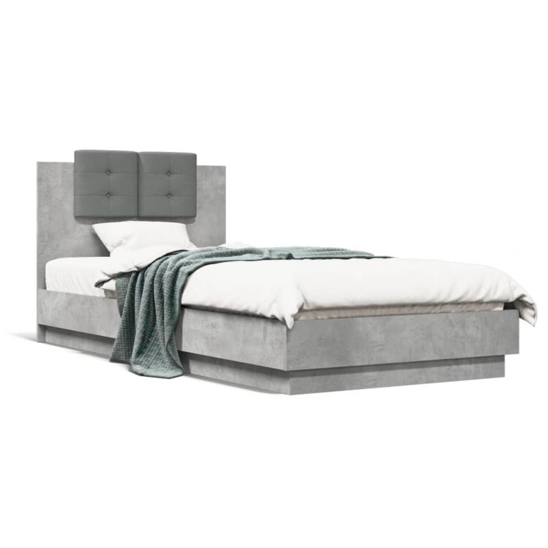 Łóżko tapicerowane WaszeMeble 90x200 cm szarość WM-3209943 1 szt.