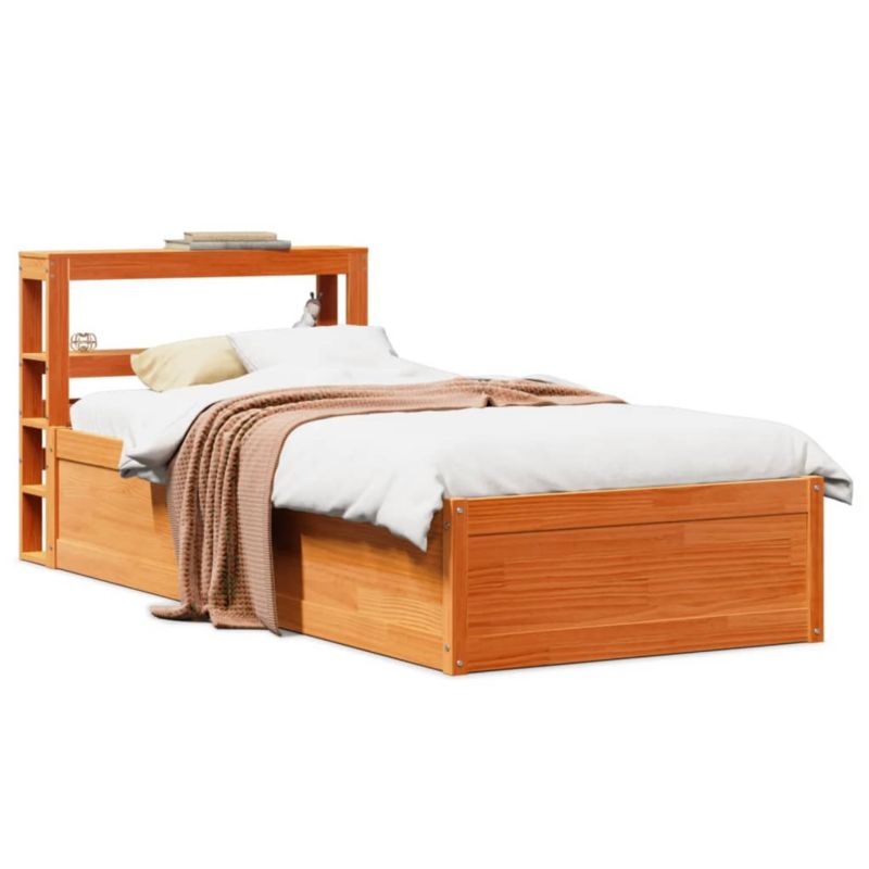 Łóżko drewniane WaszeMeble 75x190 cm brąz WM-3306368 1 szt.
