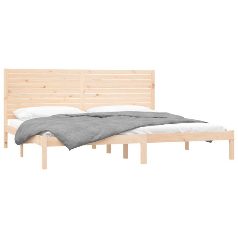 Łóżko drewniane WaszeMeble 200x200 cm brązowe WM-3104628 1 szt.