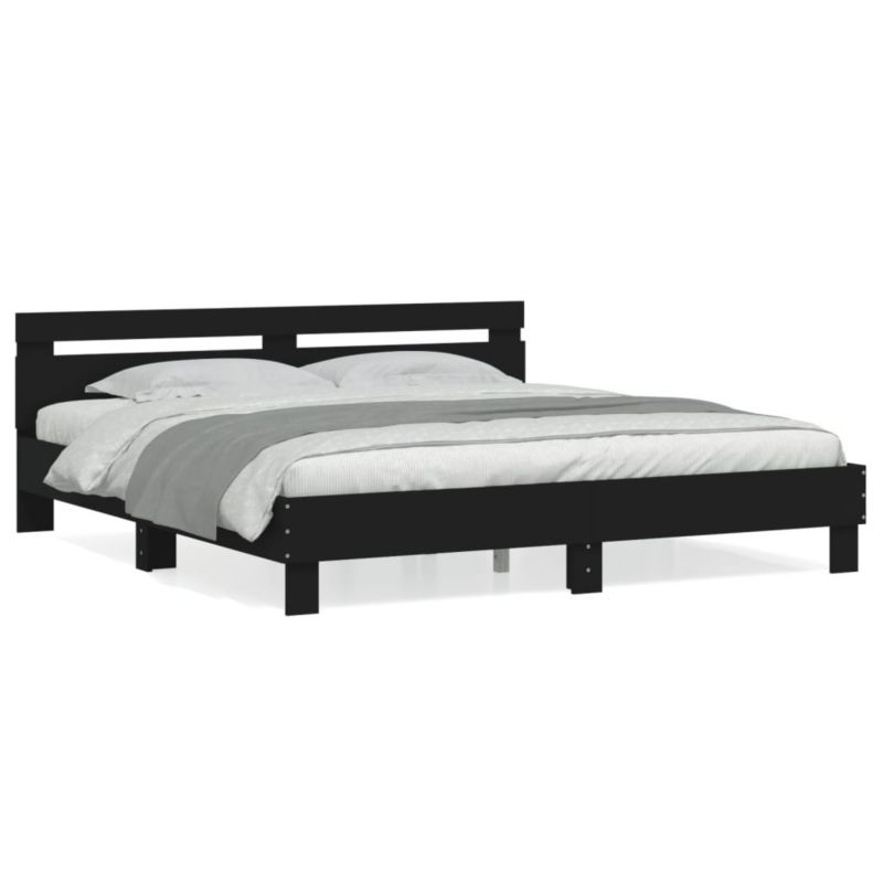 Łóżko drewniane WaszeMeble 200x200 cm czarna WM-3207393 1 szt.