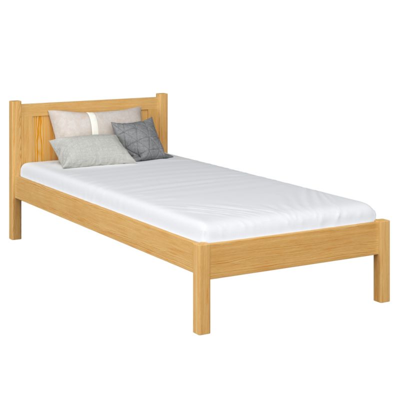 Drewniane łóżko N-WOOD pojedyncze N02 sosna naturalna 90x190 1szt.