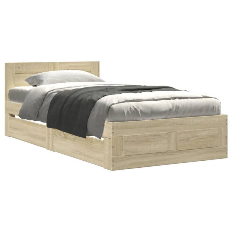 Łóżko drewniane WaszeMeble 90x200 cm brązowe WM-3295585 1 szt.