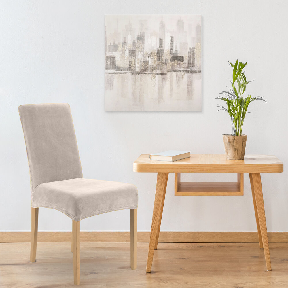 Pokrowiec na krzesło 35x55x30 cm beżowy wodoodporny LUNEO