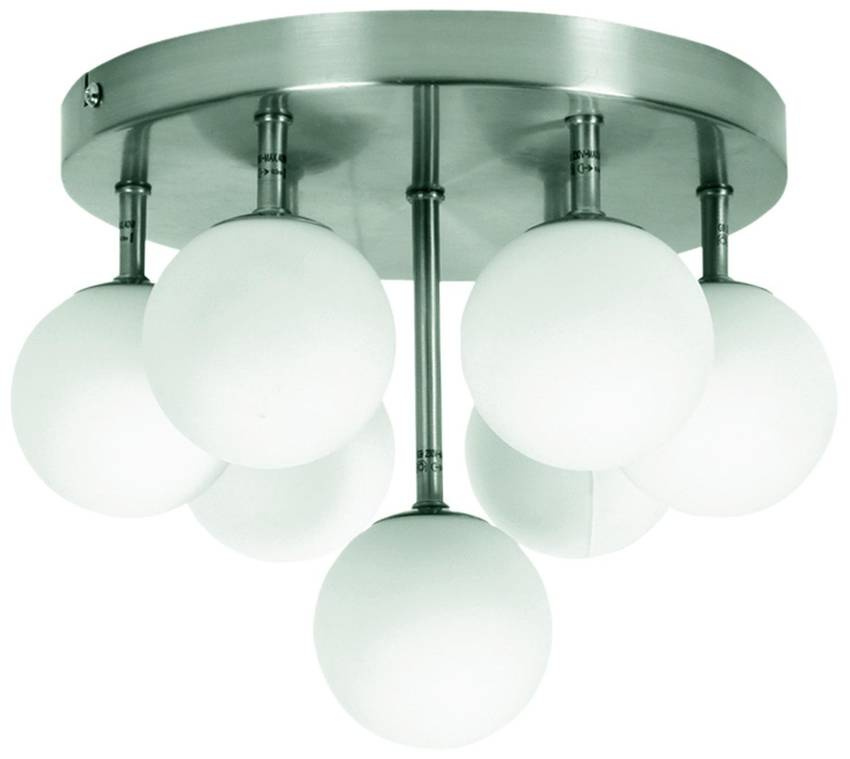 Srebrna lampa sufitowa wisząca do salonu ETIUDA metalowa