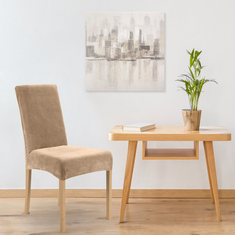 Pokrowiec na krzesło 35x30x55 cm ciemnobeżowy wodoodporny LUNEO