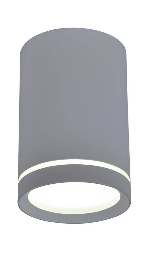 Szara lampa sufitowa punktowa tuba 6,8x10 cm TUBA GU10