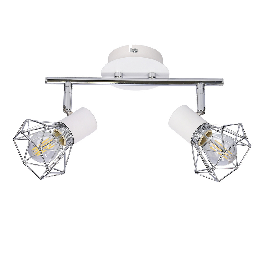 Biała lampa sufitowa listwa 2-punktowa nad lustro VERVE metal