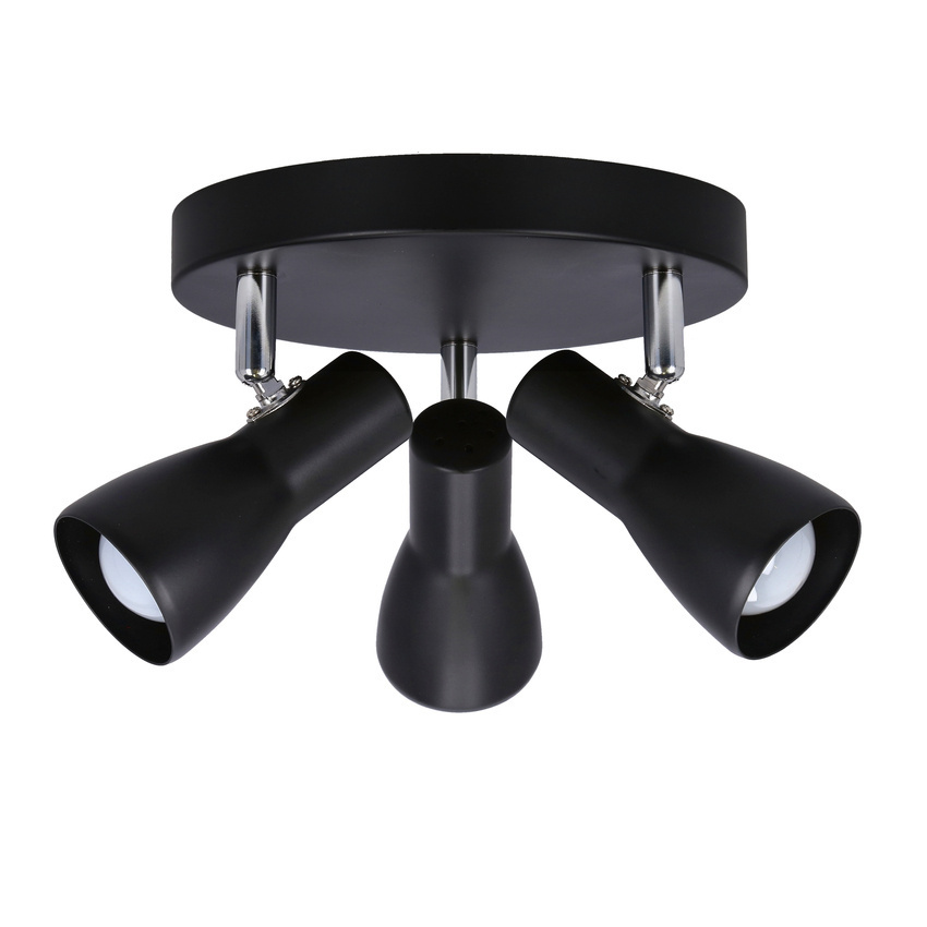 Czarna lampa sufitowa plafon regulowana do salonu PICARDO metal