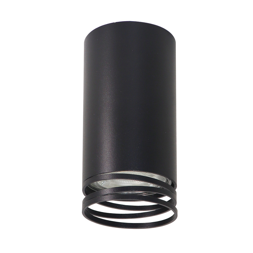 Czarna tuba lampa sufitowa 1x15W GU10 do salonu nowoczesna